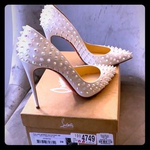 Christian Louboutin White Follies Spike Pumps ✨🥂
